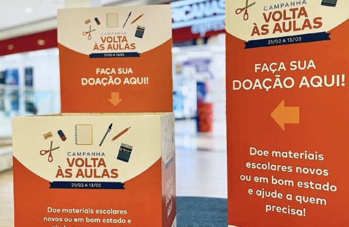 Shoppings da Barra arrecadam doações de materiais escolares