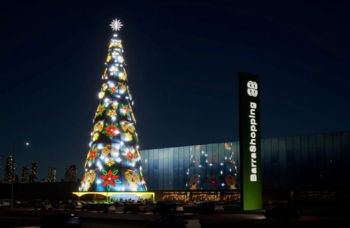 Natal do BarraShopping terá árvore de 75 metros de altura