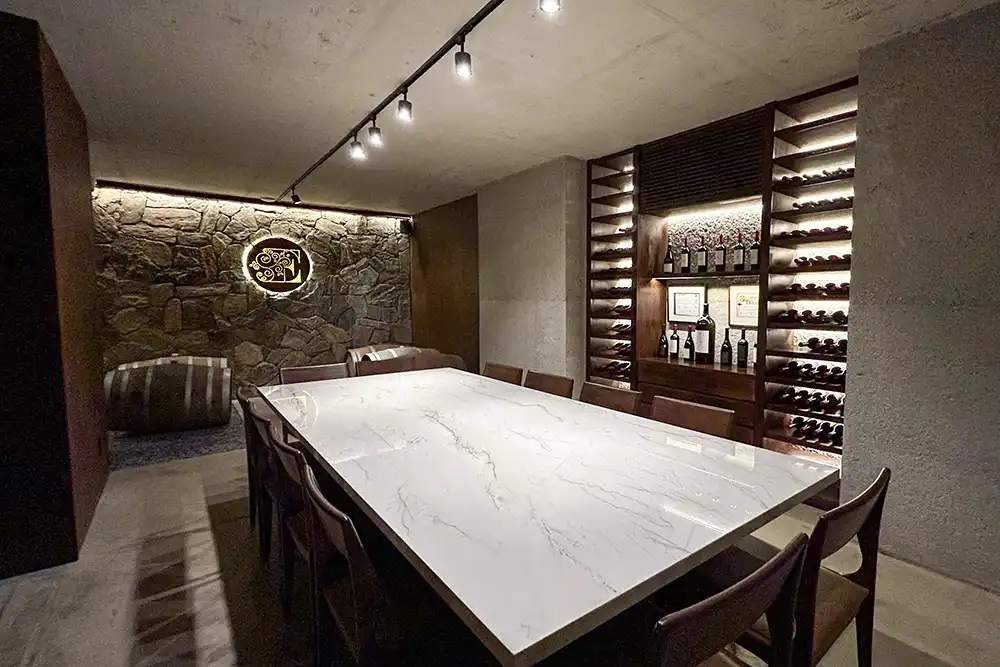 Sala de degustação do Borgo Del Vino